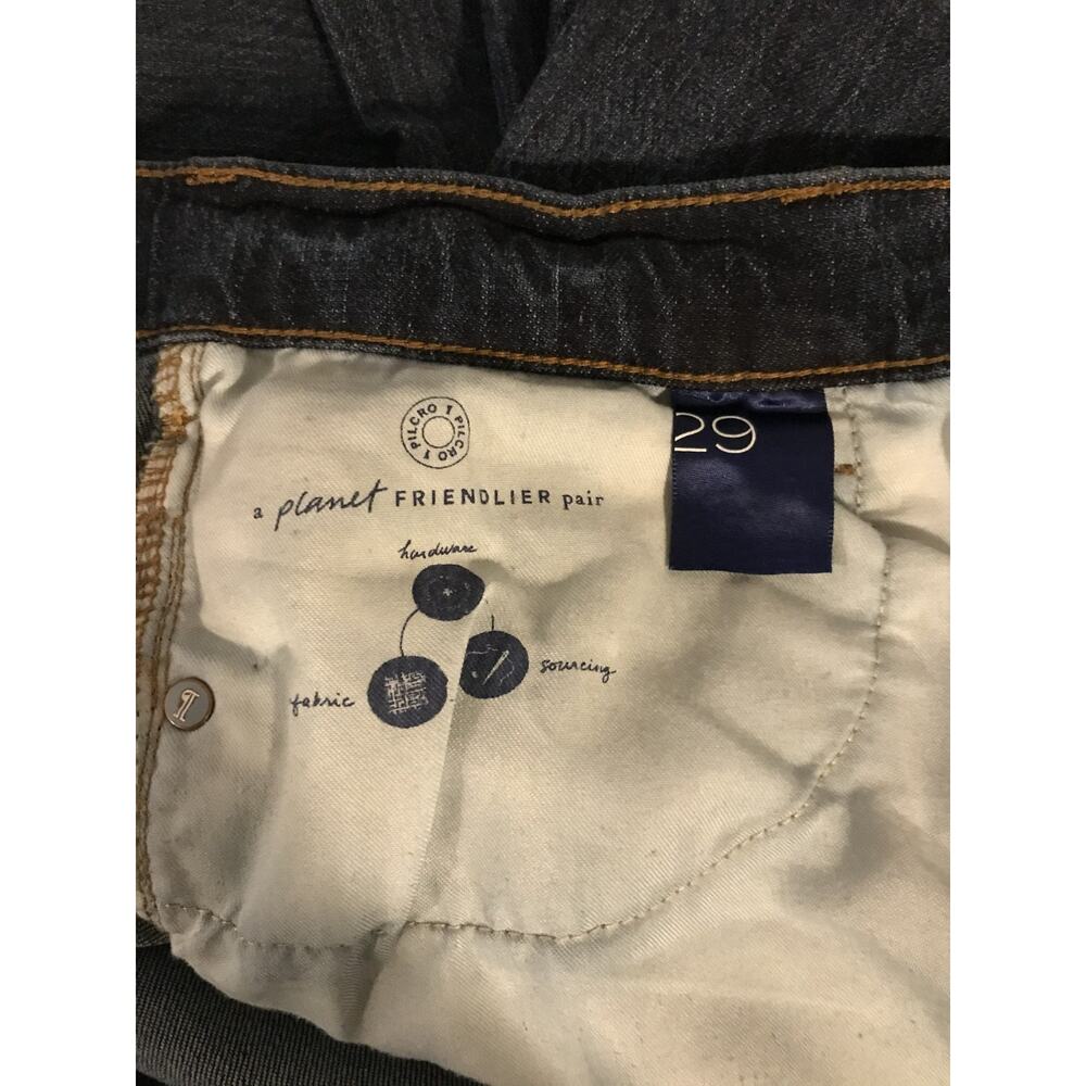 Pilcro Anthropologie High Rise Baggy Wide Leg Jeans 29 Dark Wash Denim - Picture 10 of 12